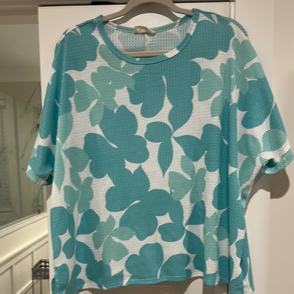 Blue Boxy Short Sleeve T-Shirt